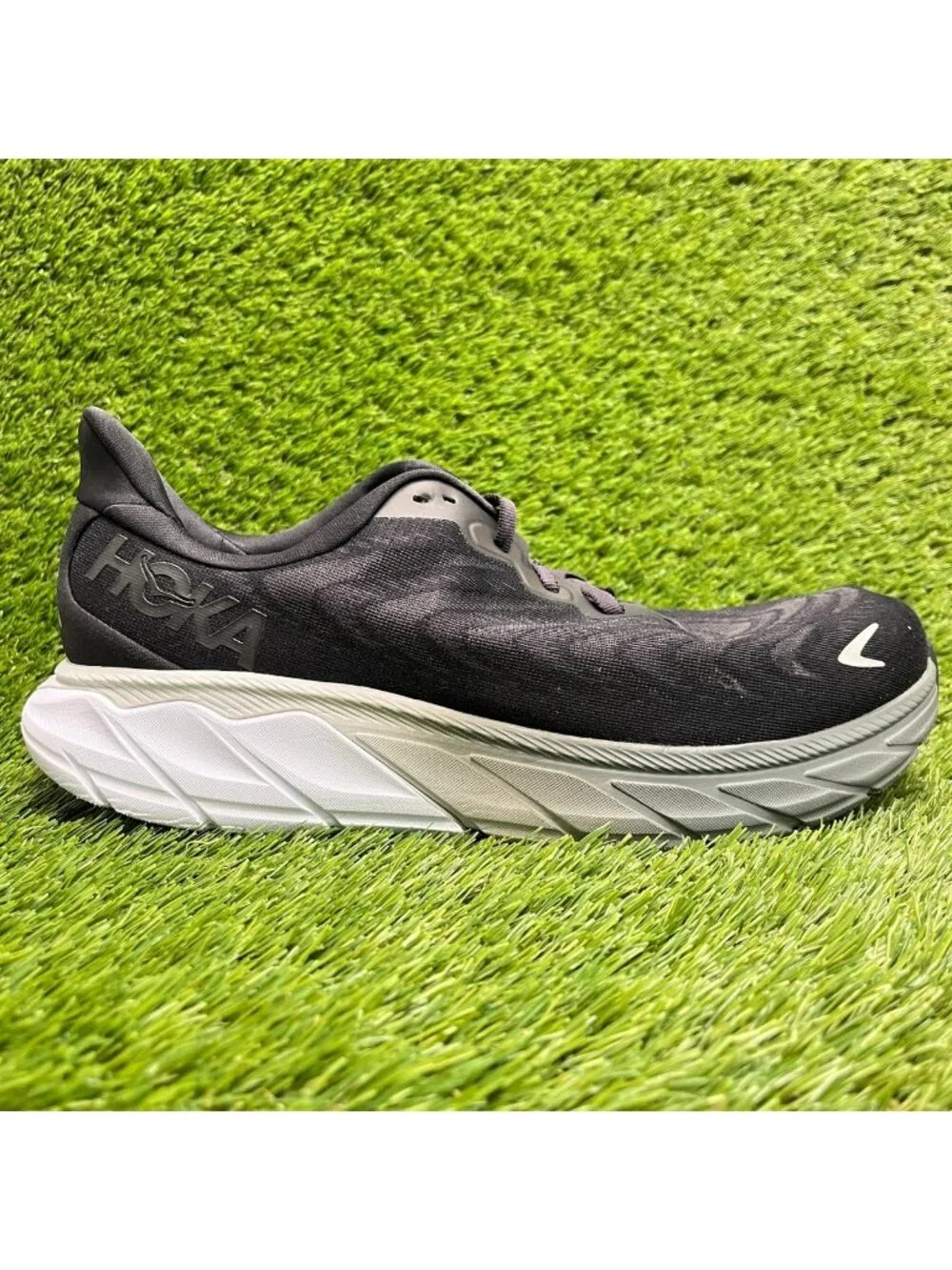 Hoka One One Arahi 6 Mens Size 10.5 Black White Athletic Running Shoes Sneakers